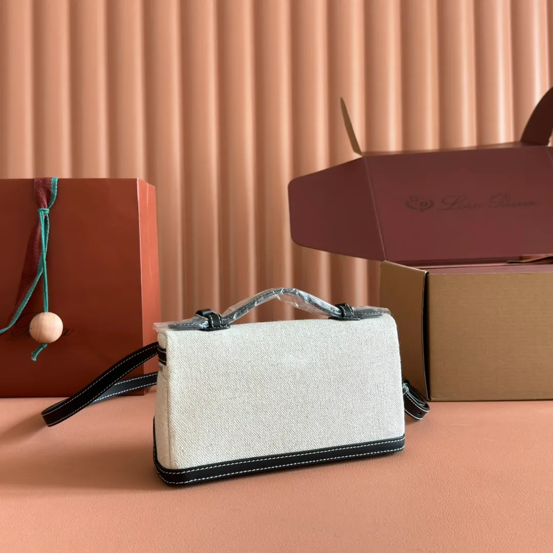 p1160💋💋💋【Original leather all-steel configuration counter complete package】 𝐋𝐨𝐫𝐨 𝐏𝐢𝐚𝐧@ Extra pocket L19 series handbag/crossbody bag The most comfortable life is when it is not defined, just like loro The material design of pian@ does not require complicated design styles. The simple and soft outline is elegant and durable, like an exquisite cosmetic case, which perfectly balances appearance and functionality. The leather is delicate and feels as soft as butter. The small bag has a large capacity. It is not only portable with a thin shoulder strap, but can also be worn cross-body. Sisters who have a special liking for minimalist style can buy it. It is simple and versatile. The simpler, the more different. Stars and Instagram celebrities are all planting it. There are two sizes of 19 cm and 27 cm. One is exquisite and casual, and the other is elegant and grand. Size: Small: length 19×width 7×height 12cm (